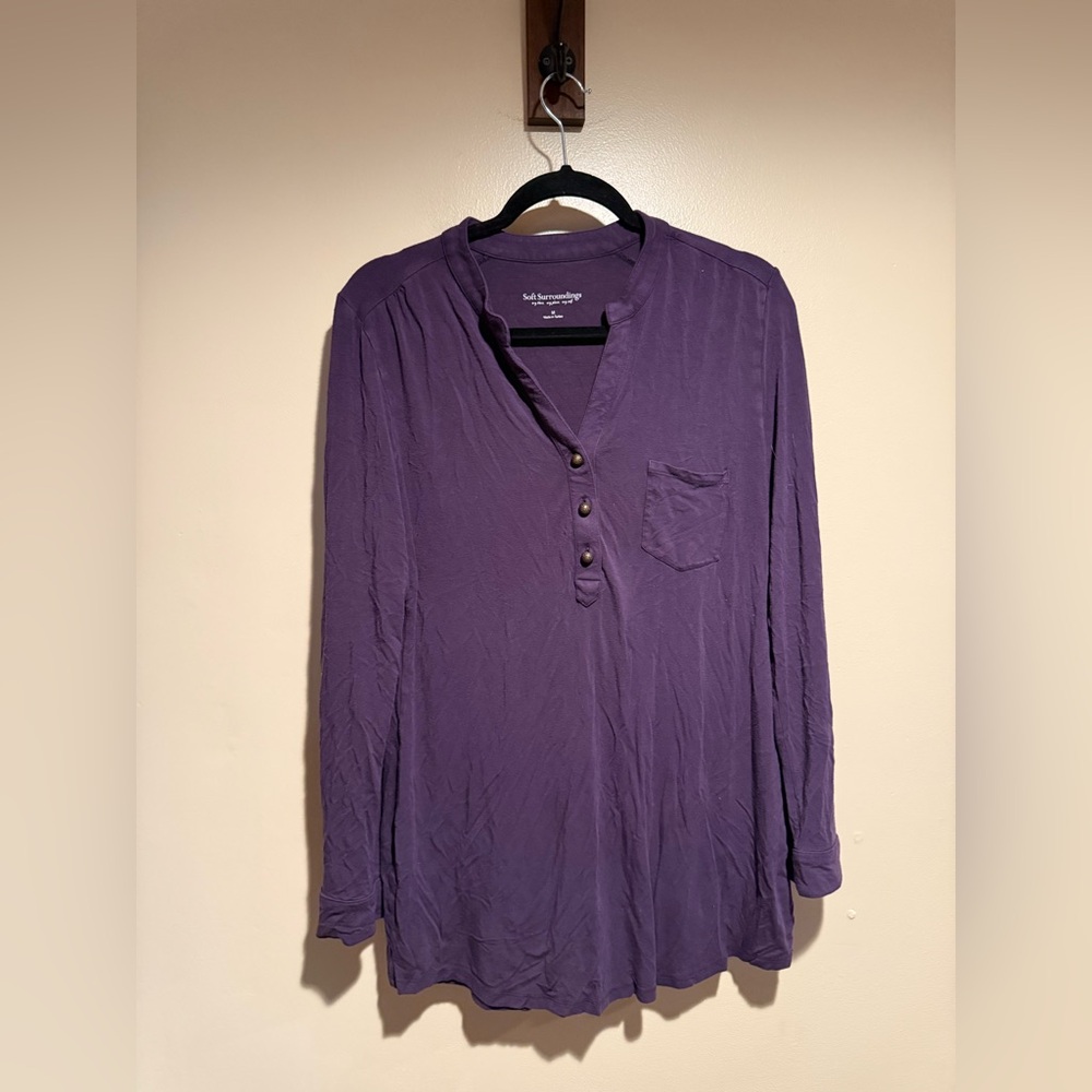 Soft Surroundings M purple shirt